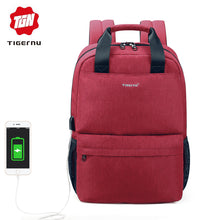 Load image into Gallery viewer, Tigernu Brand Casual fashion women USB charging School Backpack