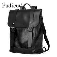 Load image into Gallery viewer, Padieoe High Quality Cow Split Leather male Daypack Backpack
