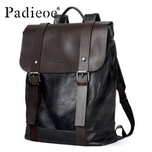 Load image into Gallery viewer, Padieoe High Quality Cow Split Leather male Daypack Backpack